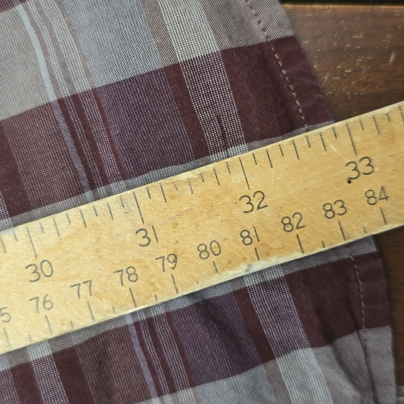 CARHARTT Men's 2XL Plaid LS Shirt Button Down Casual- Brown Maroon - Picture 4 of 6